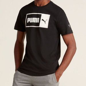 Puma Men's Printed Logo T-Shirt Black XL